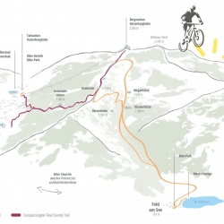 Zwei Strecken, die Sie nicht versäumen sollten: Berg-See Trail (Naturtrail) und Flow Country Trail in Bad Kleinkirchheim: